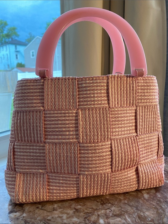 Handbags - M. & G. Bertini Pink Woven Top-Handle Women’s Bag